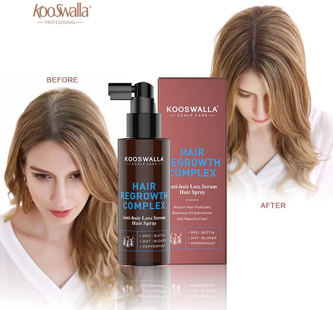 KOOSWALLA Hair Regrowth Complex, Anti-hair Loss Serum Hair Spray – 100ml ▻  Marwan Gifts Trading LLC
