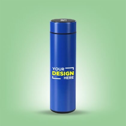 Smart Hydration: Customizable Temperature Display Flask (Blue)