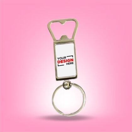 Personalized Metal Key Ring with Bottle Opener