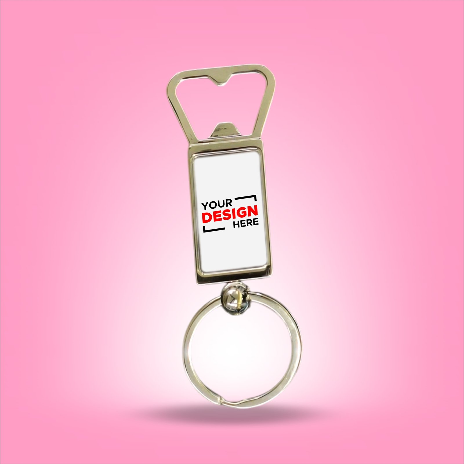 Personalized Metal Key Ring with Bottle Opener