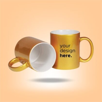 Personalized Dazzling Pearl Golden Mug