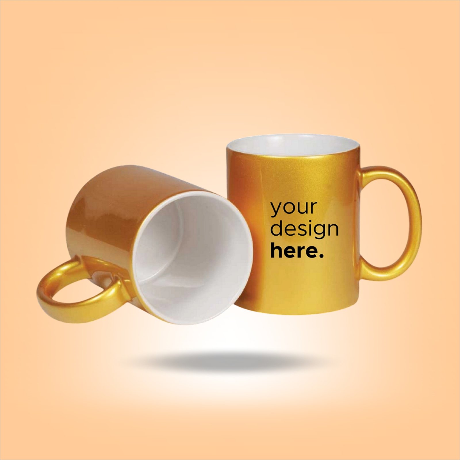 Personalized Dazzling Pearl Golden Mug