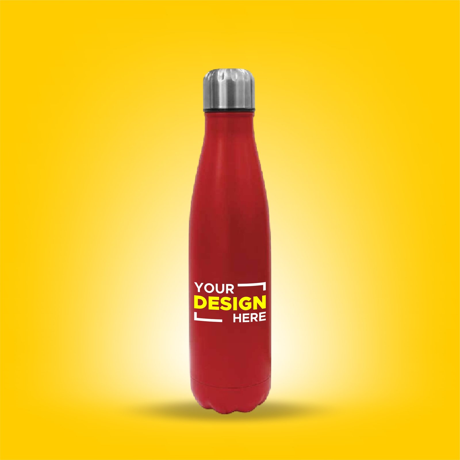 Personalized Cola Shaped Red Bottle with Engraving - 500 ml