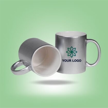 Personalized Dazzling Pearl Silver Mug