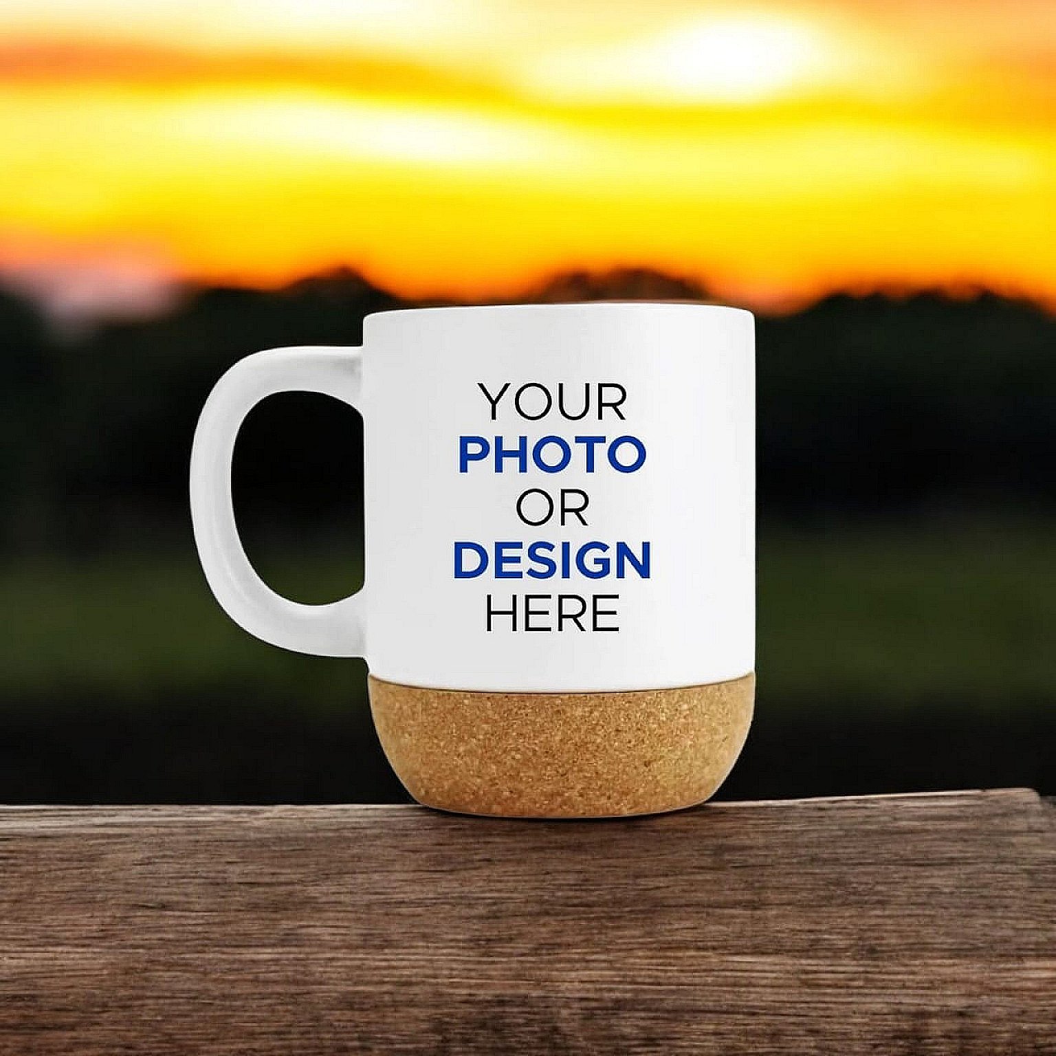 Personalized Cork Base Mug with Lid - Image 3