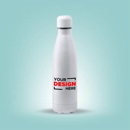 Personalized Cola Shaped White Bottle - 500 ml