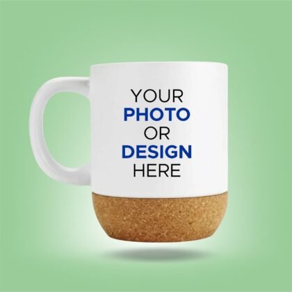 Personalized Cork Base Mug with Lid