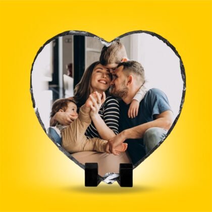 Personalized Heart-Shaped Photo Stone