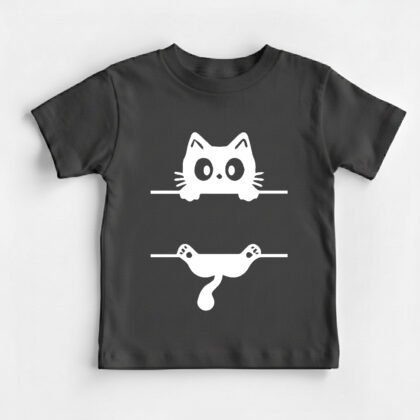 Hello Meow Kids Round Neck T-Shirt [8 Colors]