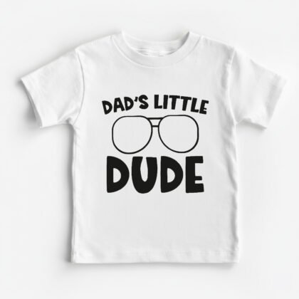 Dad's Little Dude Kids Round Neck T-Shirt [8 Colors]