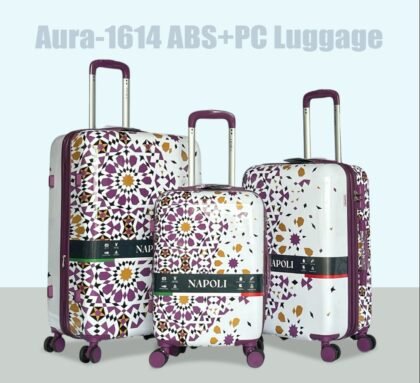 Aura-1614 ABS+PC Hardside Luggage Set | Stylish Mosaic Suitcases | Napoli